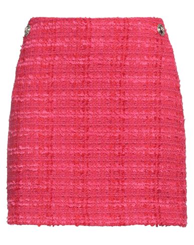 Pinko Woman Mini Skirt Garnet Size 12 Cotton, Synthetic Fibers, Wool In Red