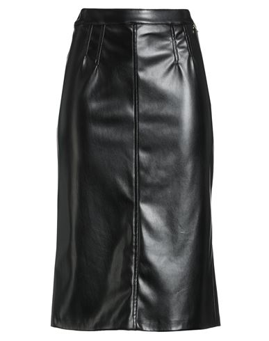 Souvenir Woman Midi Skirt Black Size Xs Polyester, Polyurethane In Black
