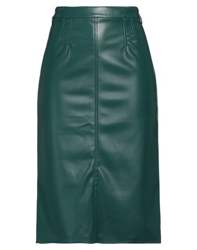 Souvenir Woman Midi Skirt Dark Green Size Xs Polyester, Polyurethane In Green