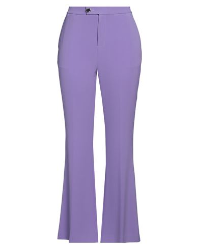 Isabelle Blanche Paris Woman Pants Light Purple Size L Polyester, Elastane