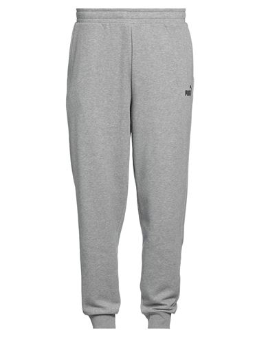 Puma Man Pants Light Grey Size Xxl Cotton, Polyester, Elastane In Gray