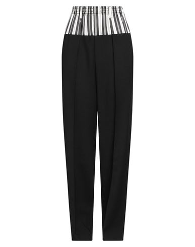 Fendi Woman Pants Black Size 10 Virgin Wool, Polyamide, Silk In Black