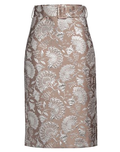 P.a.r.o.s.h P. A.r. O.s. H. Woman Midi Skirt Beige Size S Polyester, Polyamide, Metallic Fiber In Beige