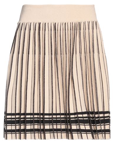 Vicolo Woman Mini Skirt Beige Size Onesize Viscose, Polyamide, Polyester, Metallic Polyester In Gold