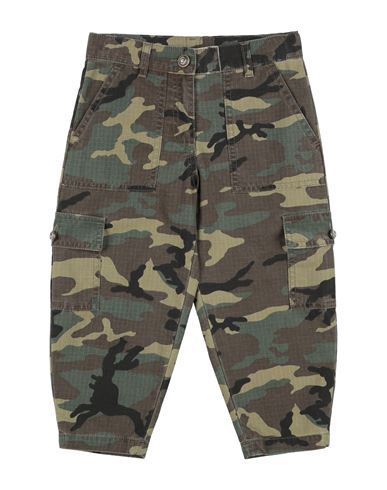 Dolce & Gabbana Toddler Boy Pants Military Green Size 4 Cotton, Polyester, Zamak In Green