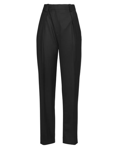 Victoria Beckham Wrap-effect Twill Straight-leg Pants In Black