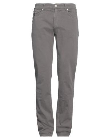 Shop Trussardi Man Pants Grey Size 34 Cotton, Elastane
