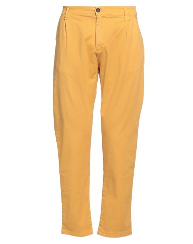 Stilosophy Man Pants Ocher Size 38 Cotton, Elastane In Yellow