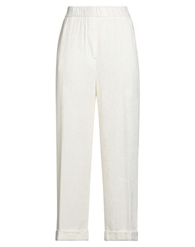 Peserico Woman Pants Ivory Size 6 Viscose In White