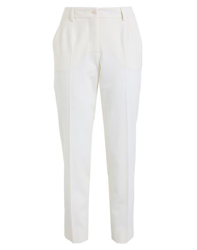 Dolce & Gabbana Woman Pants Cream Size 12 Virgin Wool, Polyamide, Elastane In White