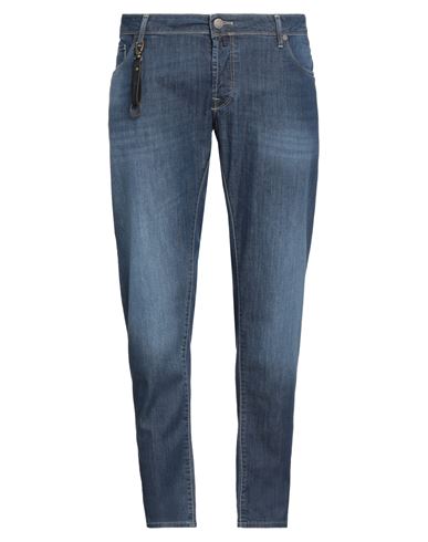 Incotex Man Jeans Blue Size 44 Cotton, Viscose, Polyester, Elastane