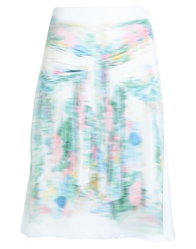 Loewe Women Blurred Print Midi Skirt In White