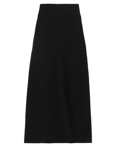Agnona Woman Midi Skirt Black Size Xs Cashmere, Metal