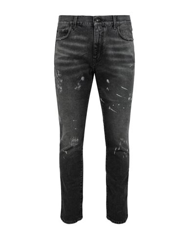 Shop Off-white Diag-outline Skinny Jeans Man Jeans Black Size 34 Cotton