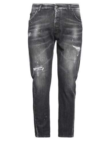Patriòt Man Jeans Black Size 40 Cotton, Elastane In Gray