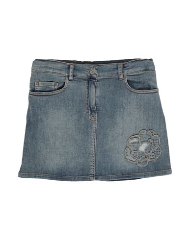 Monnalisa Toddler Girl Denim Skirt Blue Size 6 Cotton, Elastane In Blue