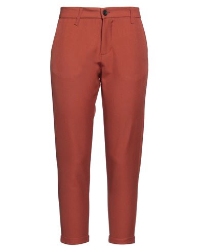 IMPERIAL IMPERIAL WOMAN PANTS RUST SIZE 8 POLYESTER, VISCOSE, ELASTANE 