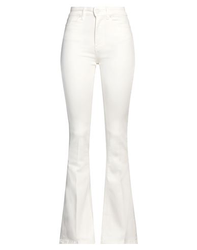 Vicolo Woman Jeans White Size S Cotton, Elastomultiester, Elastane