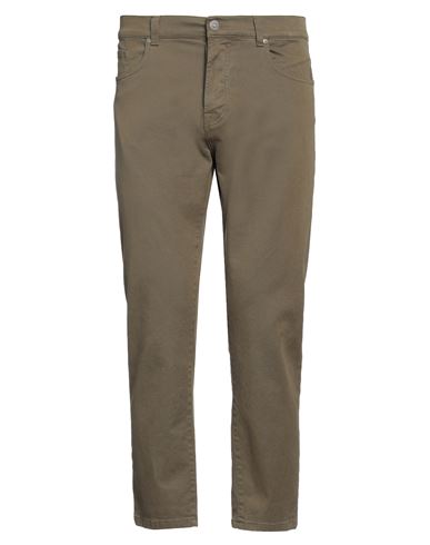 Imperial Man Pants Military Green Size 32 Cotton, Elastane In Brown