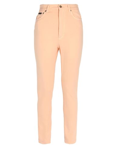 Dolce & Gabbana Woman Pants Apricot Size 4 Cotton, Elastane In Orange