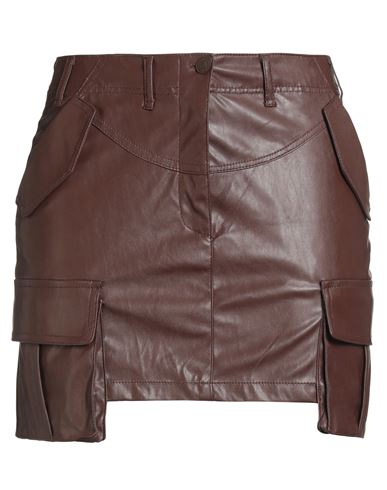 Aniye By Woman Mini Skirt Brown Size 8 Polyester
