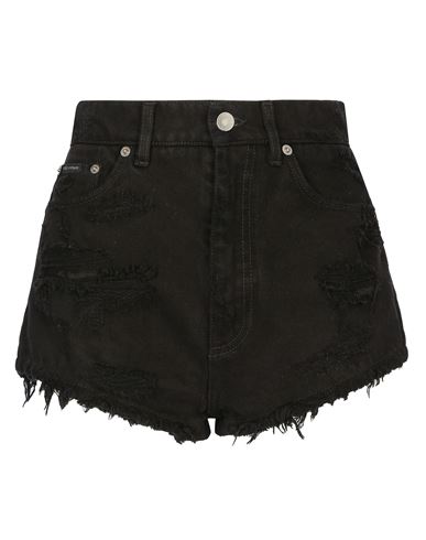 Shop Dolce & Gabbana Shorts Woman Denim Shorts Black Size 8 Cotton