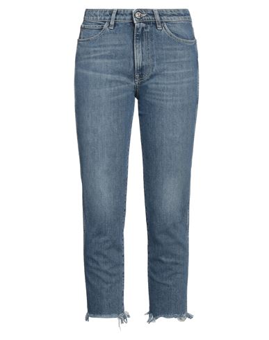 3x1 Nyc Woman Jeans Blue Size 27 Cotton, Elastane