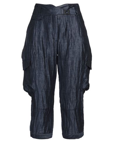 Ermanno Scervino Woman Pants Blue Size 10 Linen, Silk