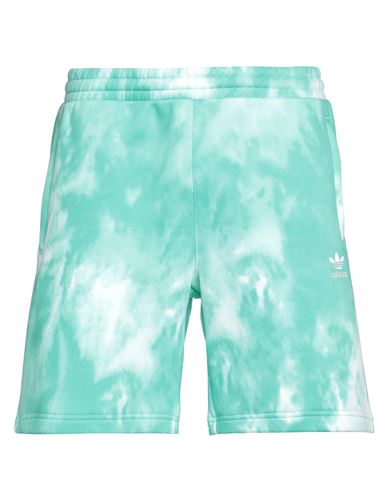 Adidas Originals Man Shorts & Bermuda Shorts Emerald Green Size M Cotton, Recycled Polyester