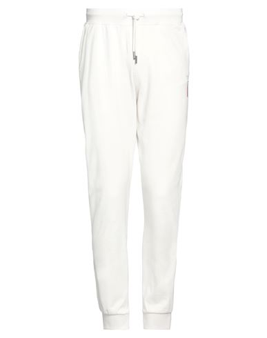 Guess Man Pants Light Grey Size L Cotton, Elastane In White