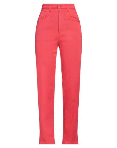 Philosophy Di Lorenzo Serafini Woman Jeans Red Size 4 Cotton, Elastane In Red