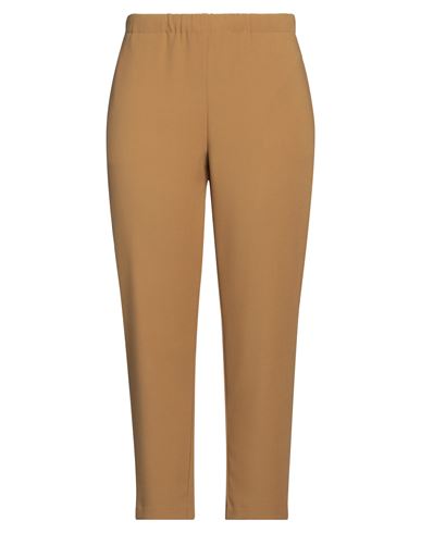 Ottod'ame Woman Pants Khaki Size 8 Polyester, Viscose, Elastane In Brown