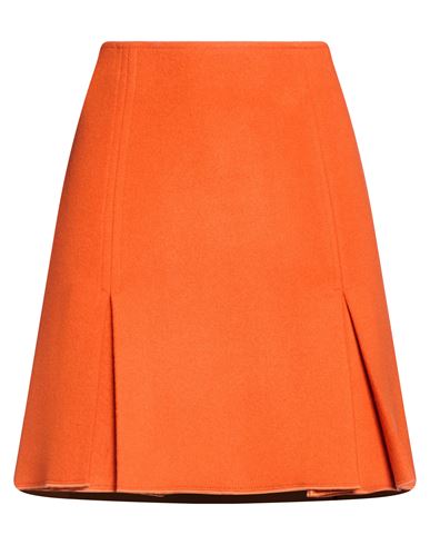 Beatrice B Beatrice .b Woman Mini Skirt Orange Size 2 Virgin Wool, Polyamide