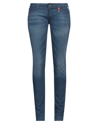 Replay Woman Jeans Blue Size 32w-32l Cotton, Elastomultiester, Elastane