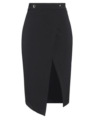 Kaos Woman Midi Skirt Black Size 2 Polyester, Elastane In Black