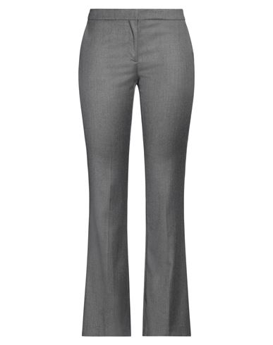 SEMICOUTURE SEMICOUTURE WOMAN PANTS GREY SIZE 10 VIRGIN WOOL, POLYESTER, VISCOSE, ELASTANE 