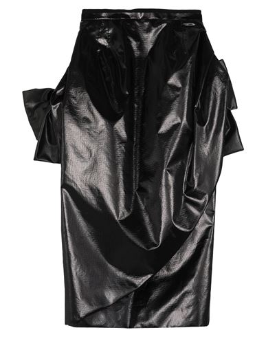 Maison Margiela Woman Midi Skirt Black Size 2 Polyester, Cotton, Elastane, Polyurethane In Black