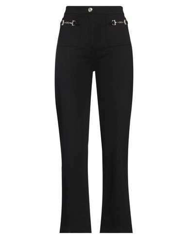 1-one Woman Pants Black Size 10 Viscose, Nylon, Elastane In Black