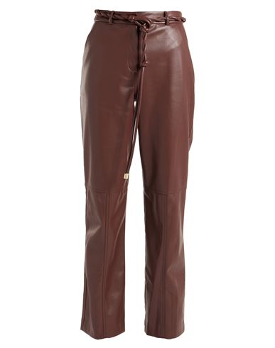 SIMKHAI SIMKHAI WOMAN PANTS CHOCOLATE BROWN SIZE 6 POLYESTER 