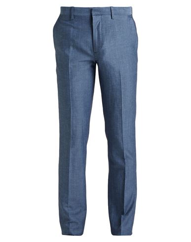 Theory Man Pants Slate Blue Size 33 Wool, Polyester, Linen In Blue