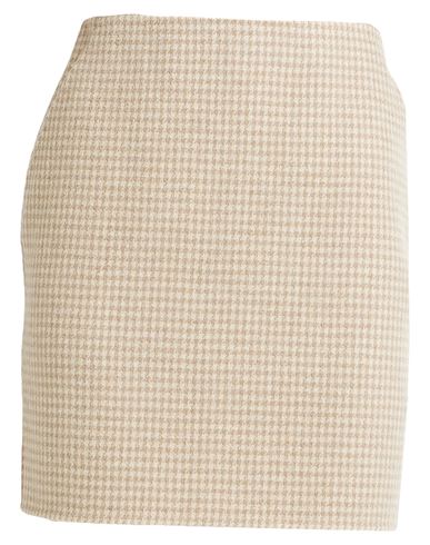 Theory Woman Mini Skirt Beige Size 10 Wool, Cashmere In Neutral
