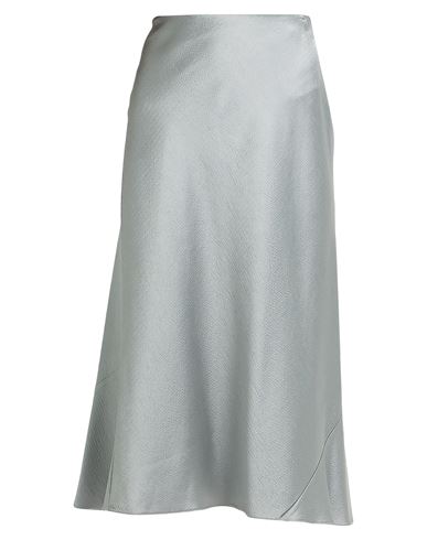 Theory Woman Midi Skirt Light Green Size 8 Acetate, Wool, Viscose In Gray