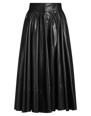 Philosophy Di Lorenzo Serafini Pleated Maxi Skirt With High-quality Polyester Fabric And Design In Black