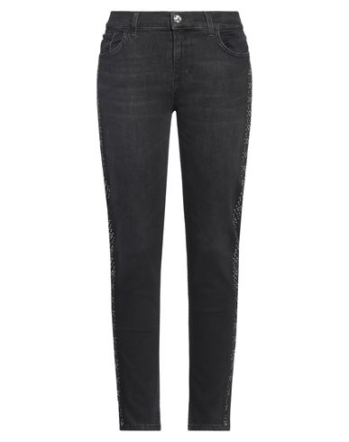 Liu •jo Woman Jeans Black Size 32 Cotton, Elastane In Black