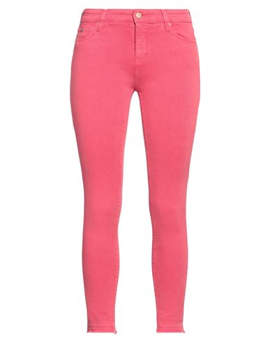 Gas Woman Pants Salmon Pink Size 25 Cotton, Elastane In Pink