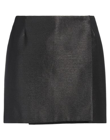 Sportmax Woman Mini Skirt Black Size 6 Wool, Viscose, Metal In Black