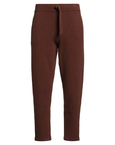 Roberto Collina Man Pants Dark Brown Size 32 Merino Wool, Cashmere In Brown