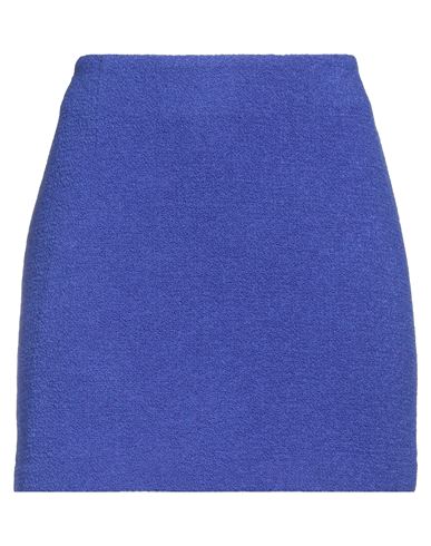Tagliatore Woman Mini Skirt Blue Size 6 Virgin Wool, Polyamide In Blue