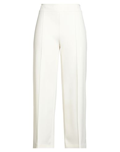 Semicouture Woman Pants Cream Size 8 Polyester, Elastane In White