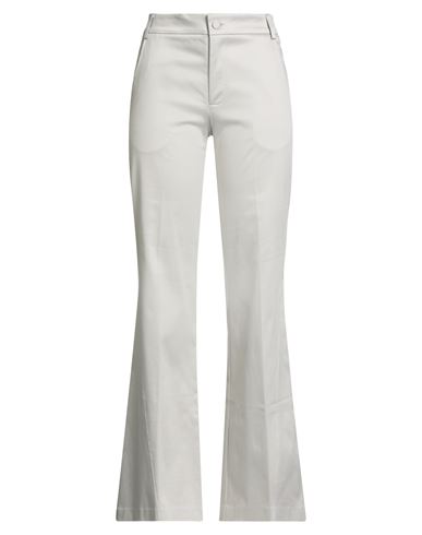 Grifoni Woman Pants Grey Size 6 Cotton, Elastane In Gray